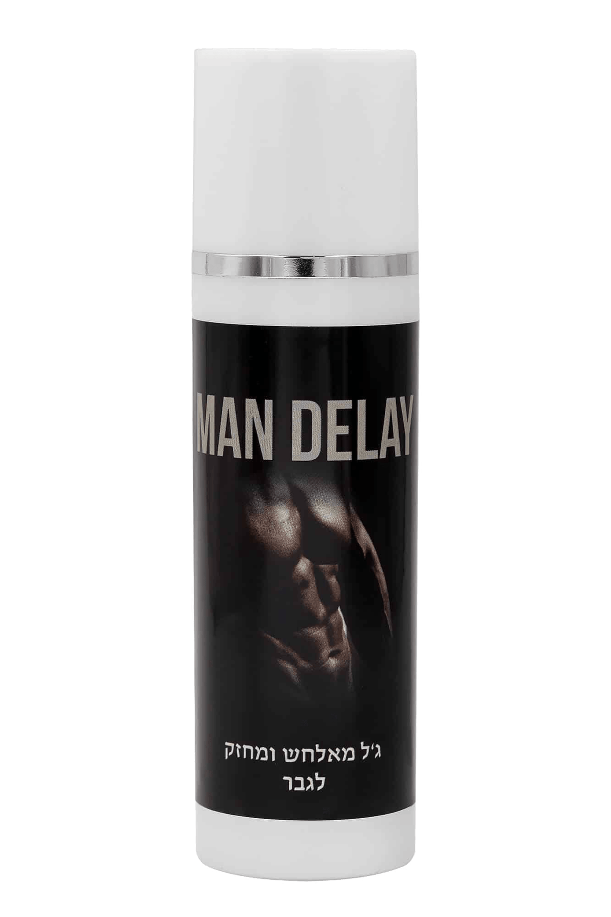 ספריי השהיית MAN DELAY לגברים בבקבוק שחור עם פקק לבן